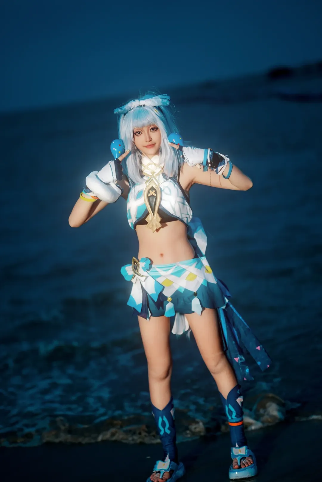 原神, 瑪拉妮cos, cosplay攝影, 海邊外景, 汕頭拍照 - 第10張