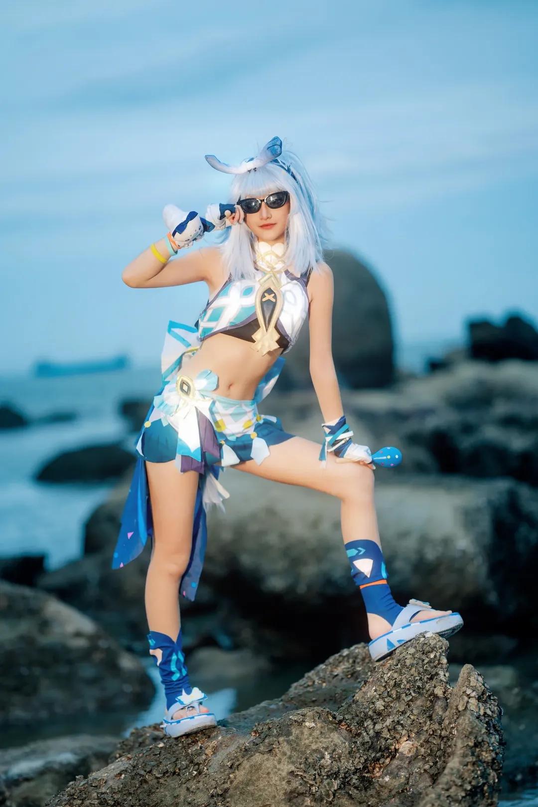 原神, 玛拉妮cos, cosplay摄影, 海边外景, 汕头拍照