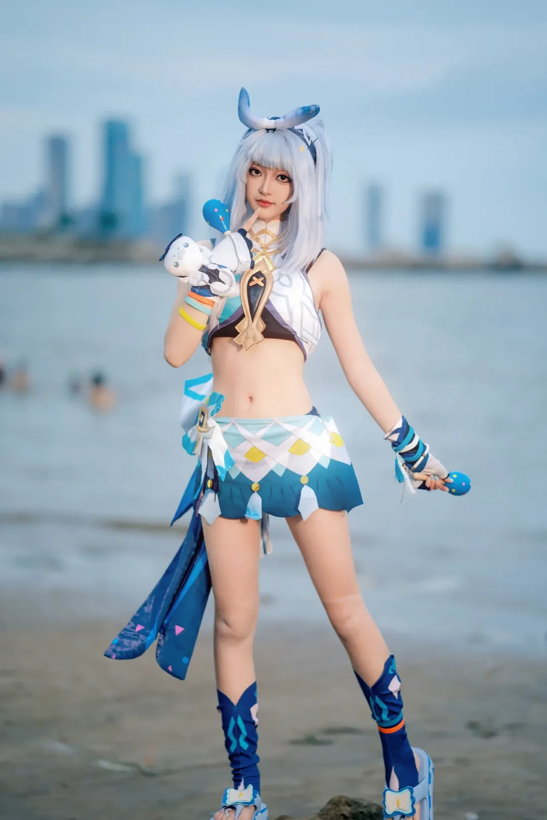 原神, 瑪拉妮cos, cosplay攝影, 海邊外景, 汕頭拍照 - 第3張
