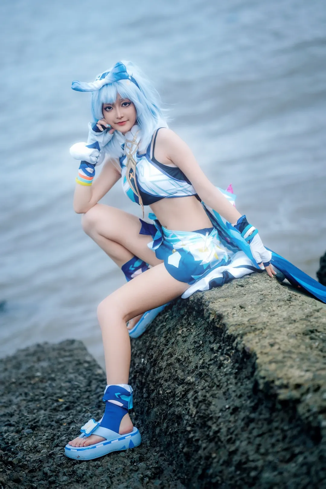 原神, 瑪拉妮cos, cosplay攝影, 海邊外景, 汕頭拍照 - 第4張