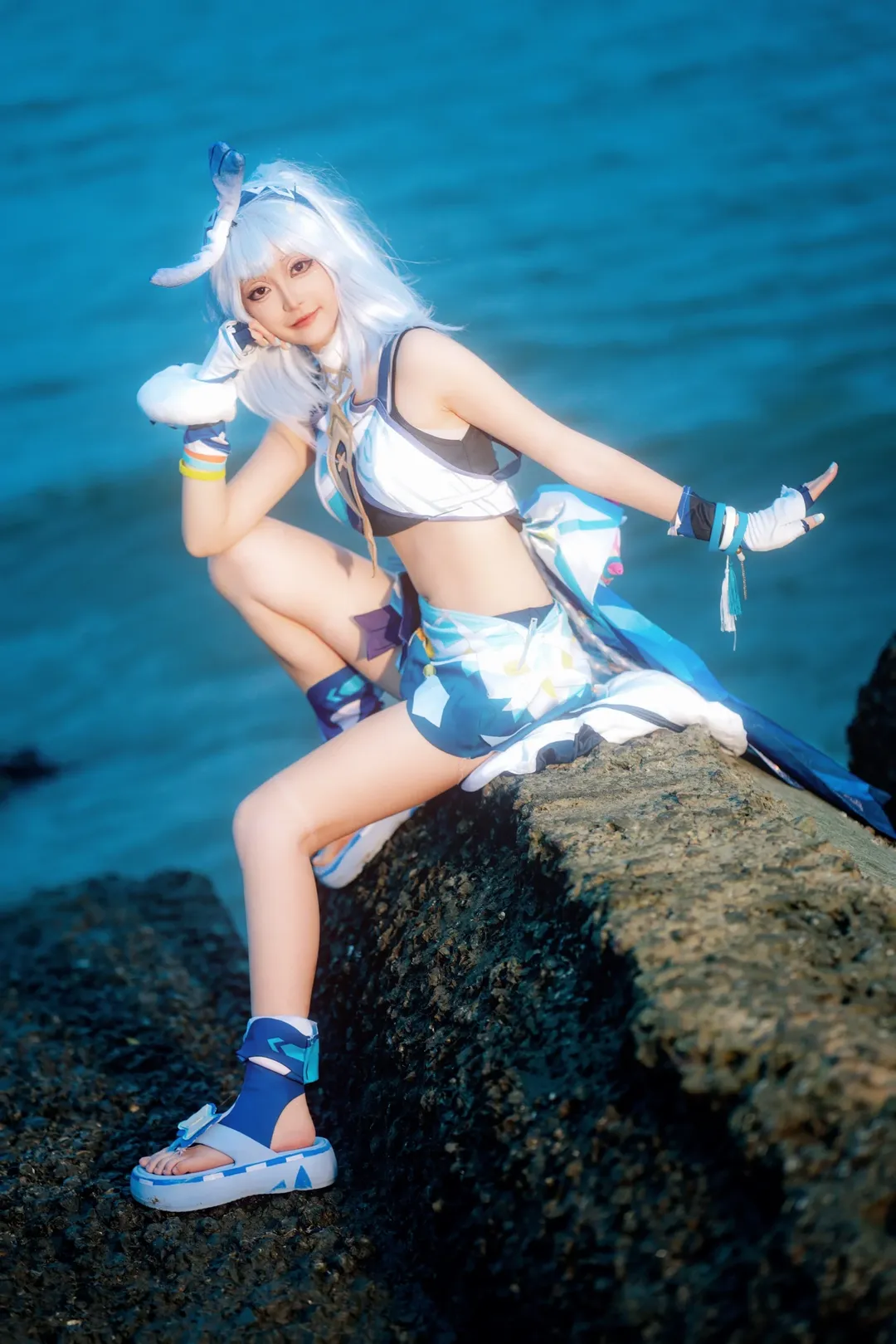 原神, 瑪拉妮cos, cosplay攝影, 海邊外景, 汕頭拍照 - 第5張