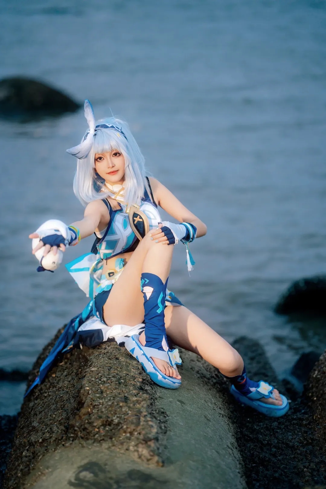 原神, 瑪拉妮cos, cosplay攝影, 海邊外景, 汕頭拍照 - 第6張