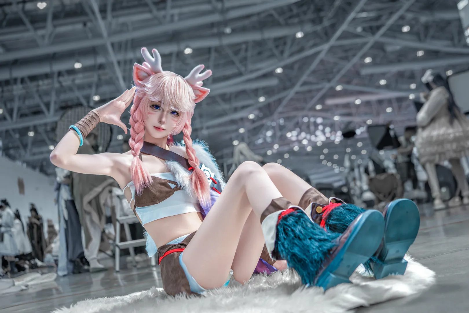 Cosplay, 漫展摄影, 展会返图, 瑶瑶公主cos, 鹿角兽耳 - 第1张