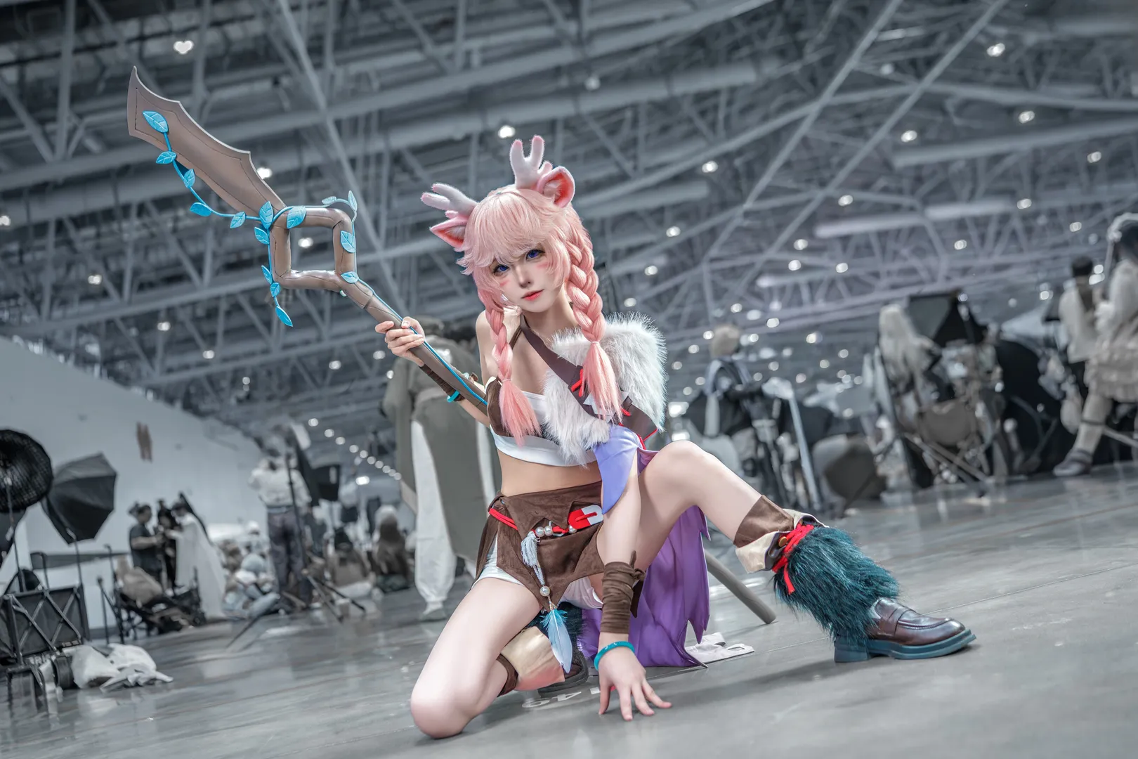Cosplay, 漫展摄影, 展会返图, 瑶瑶公主cos, 鹿角兽耳 - 第2张