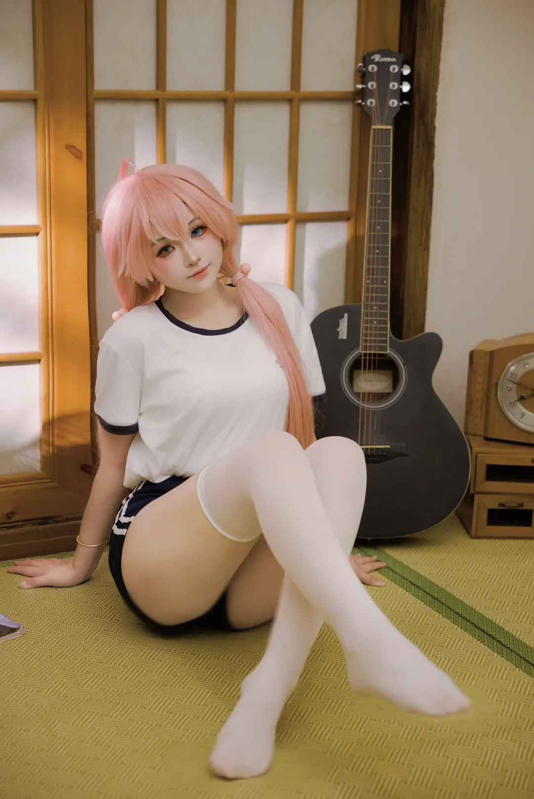 蔚蓝档案, 小鸟游星野cos, 日常穿搭, 粉色系cos, 居家感