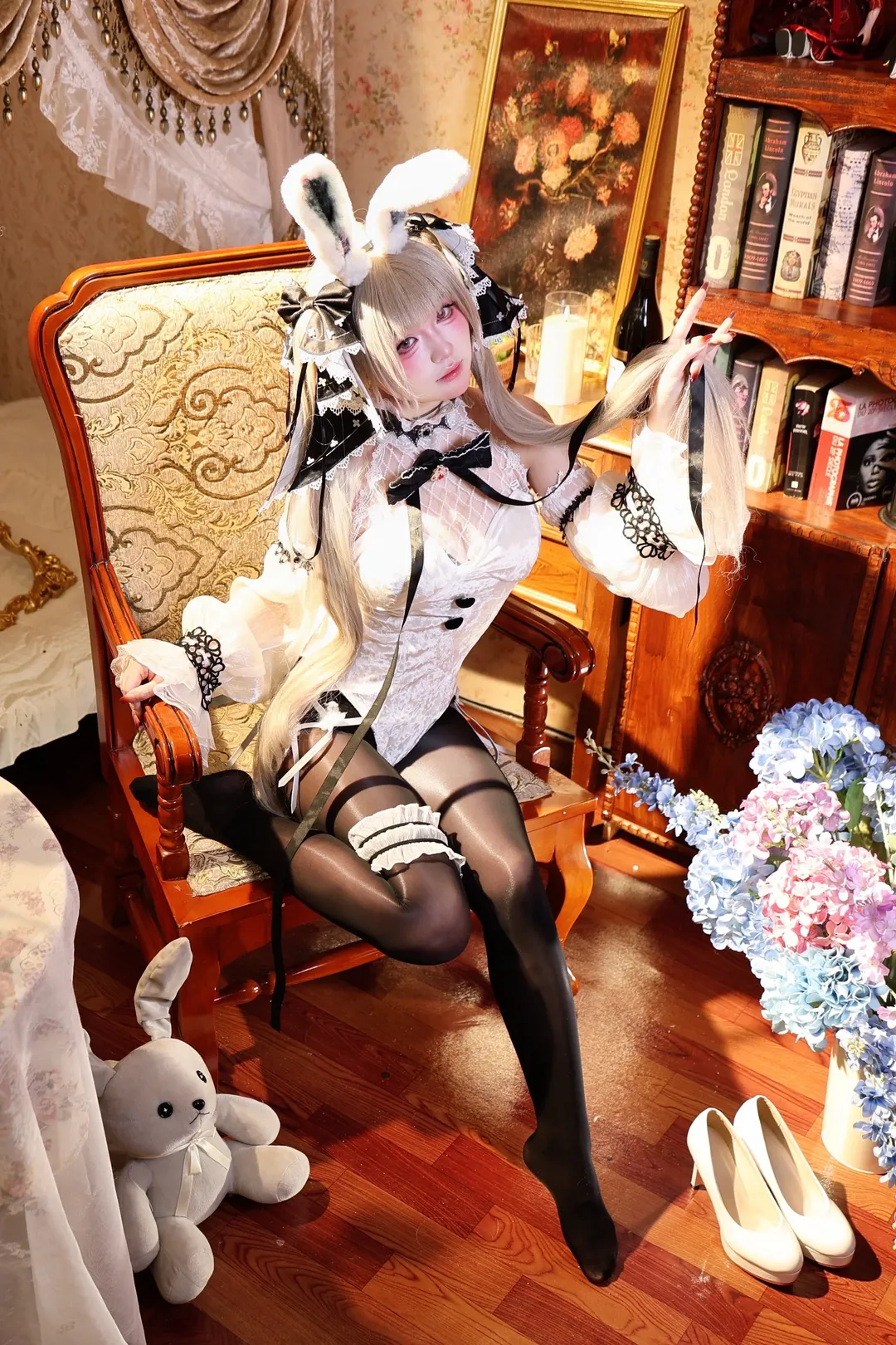 碧蓝航线, 兔女郎, 可畏cos, cosplay摄影, 黑丝穿搭 - 第1张