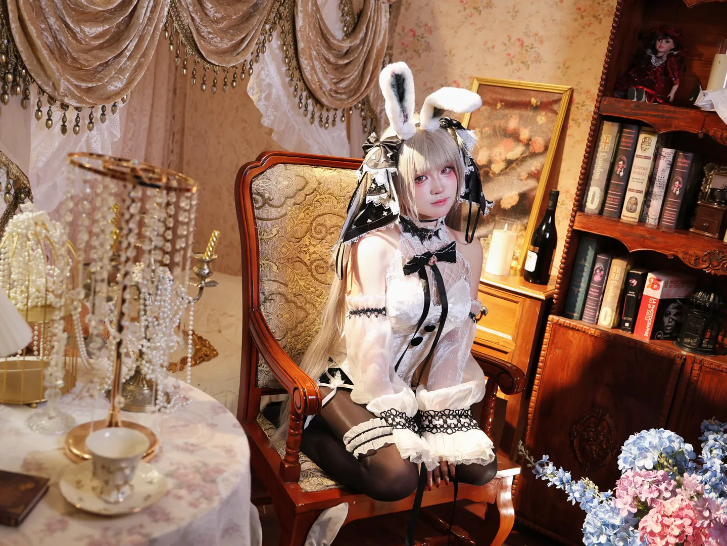 碧蓝航线, 兔女郎, 可畏cos, cosplay摄影, 黑丝穿搭 - 第4张