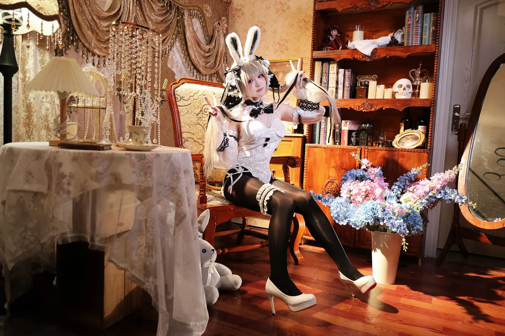 碧蓝航线, 兔女郎, 可畏cos, cosplay摄影, 黑丝穿搭