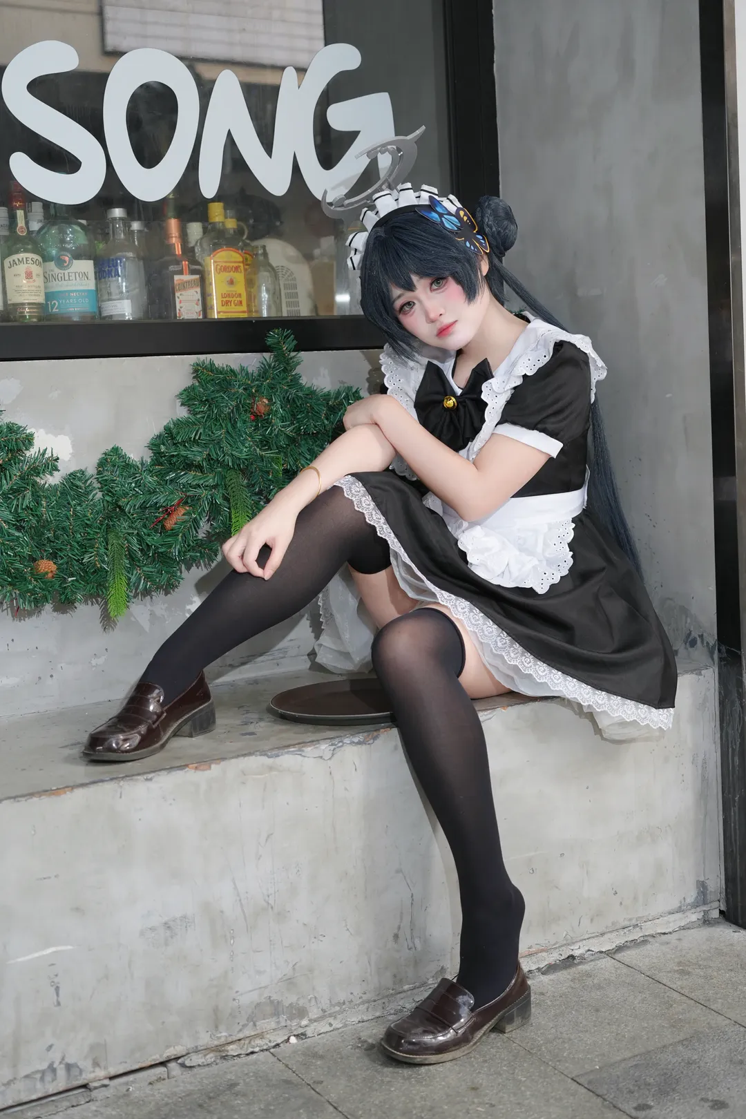 蔚蓝档案, 街拍, 妃咲cos, 女仆装, 二次元cosplay