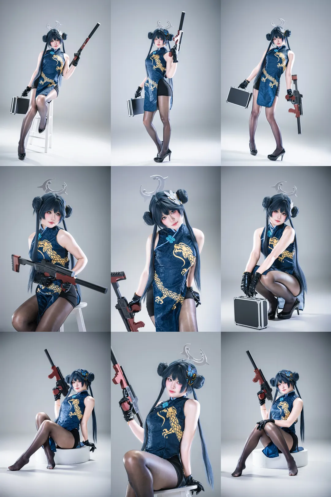 ブルーアーカイブ, キサキ コスプレ, チャイナドレスコスプレ, 黒ストッキング撮影, 相互無償 - 1枚目
