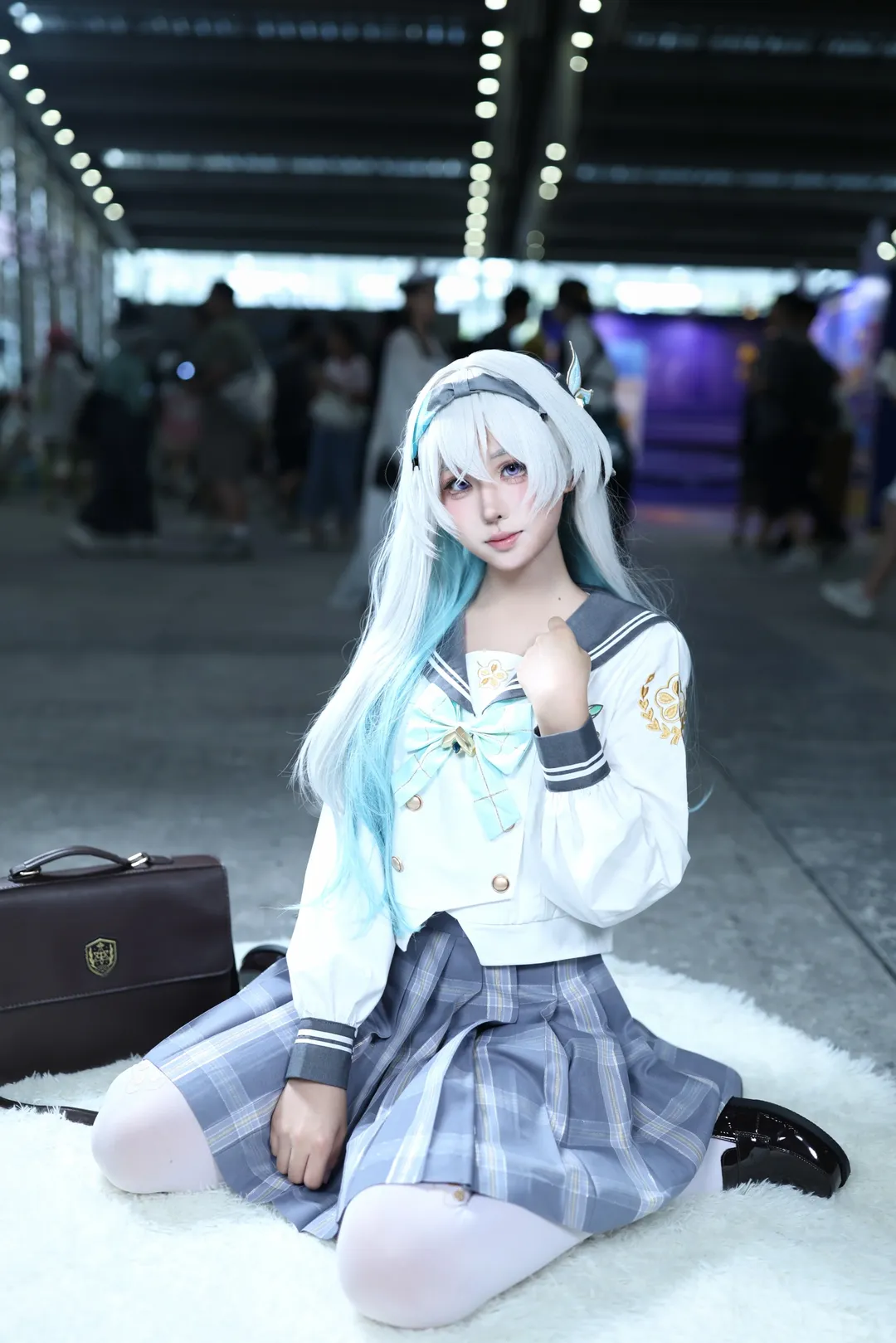 cosplay, 崩坏星穹铁道, 流萤cos, 漫展场照, 白丝穿搭 - 第1张
