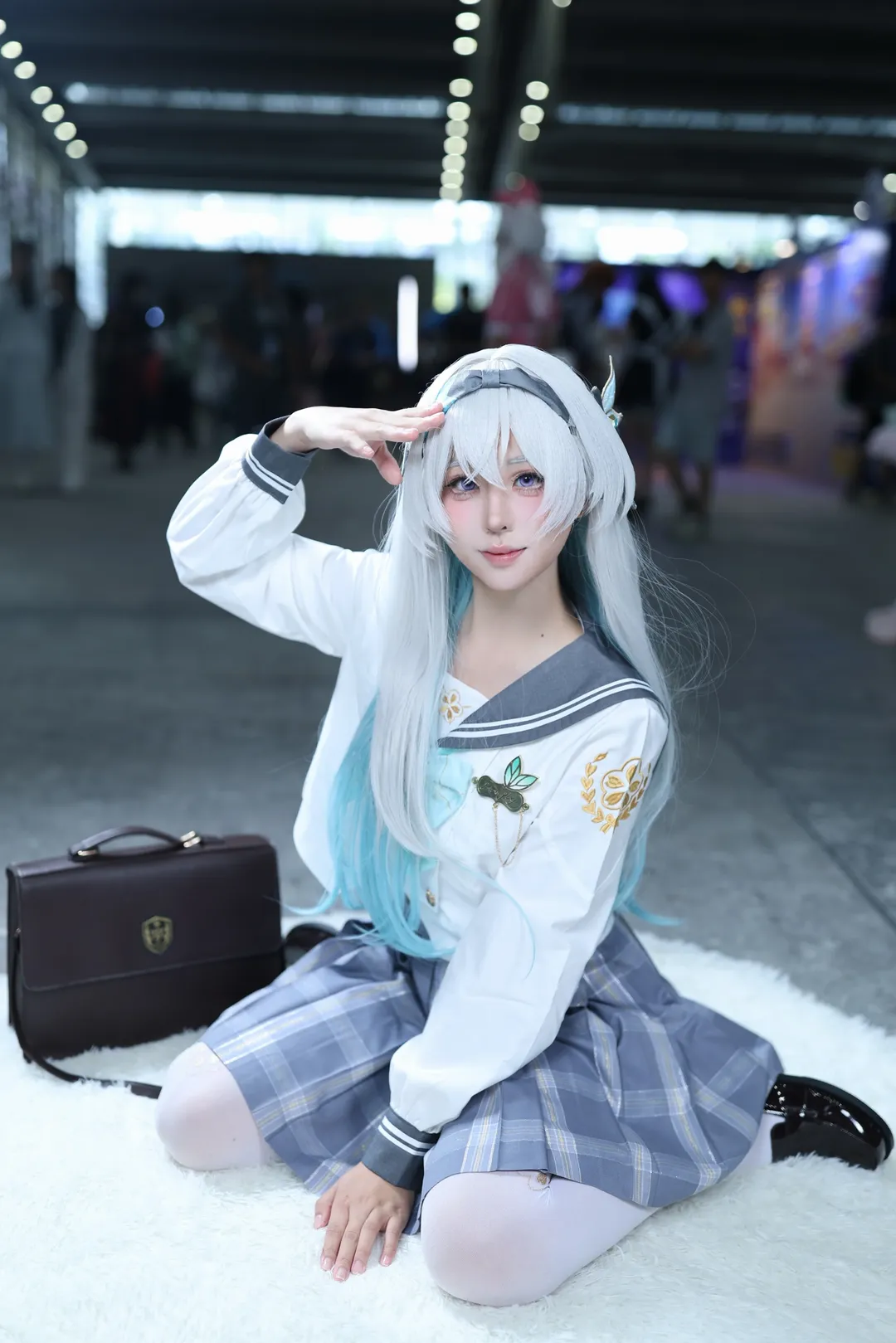 cosplay, 崩坏星穹铁道, 流萤cos, 漫展场照, 白丝穿搭 - 第2张