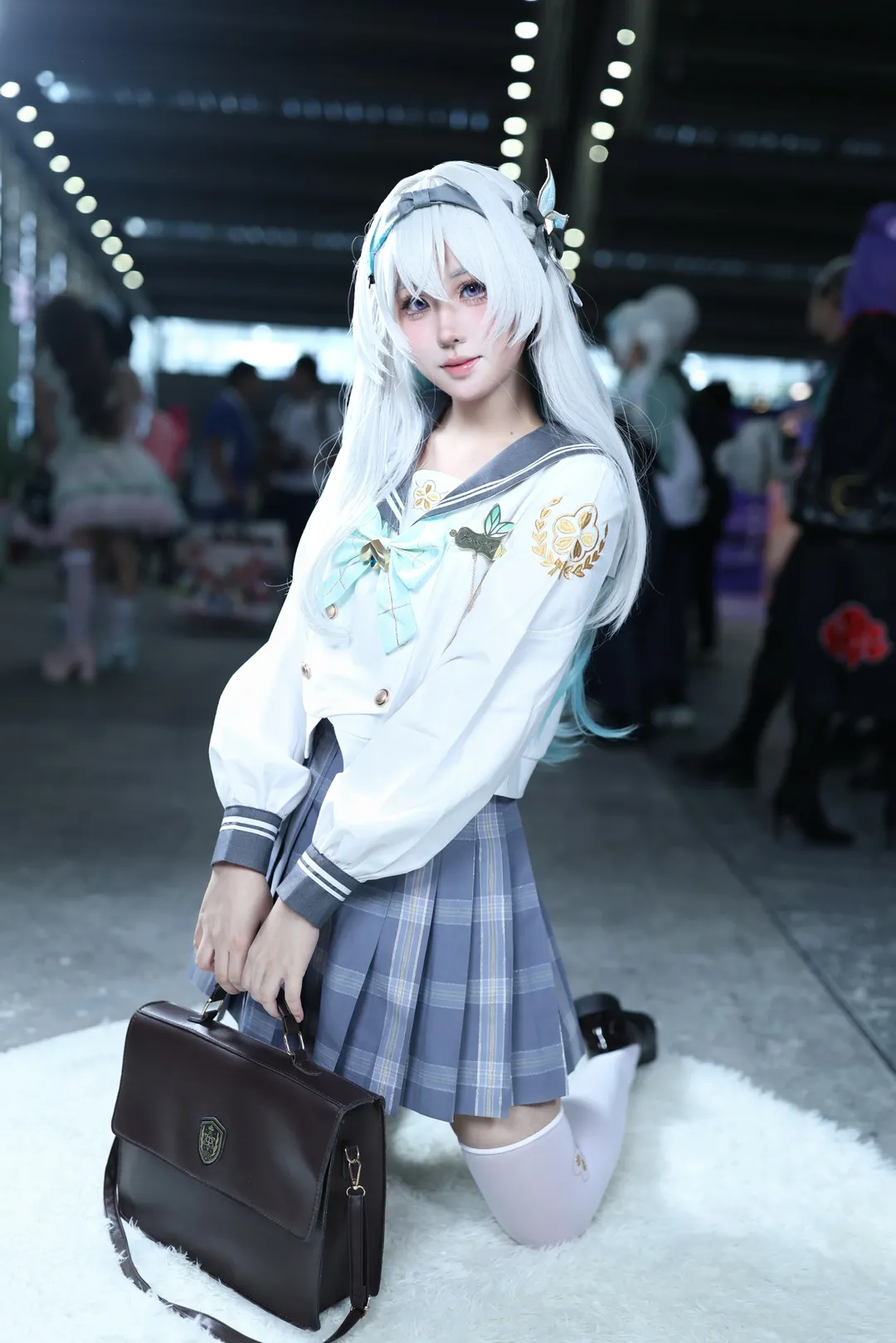 cosplay, 崩坏星穹铁道, 流萤cos, 漫展场照, 白丝穿搭 - 第3张