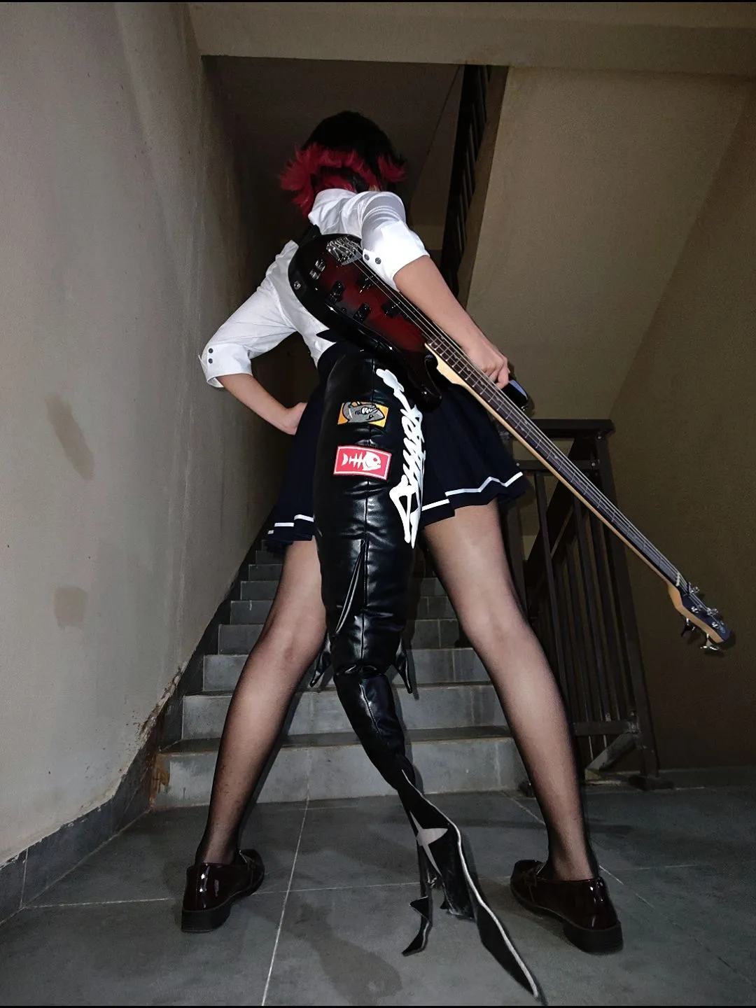 绝区零, cosplay, 艾莲乔cos, 黑丝穿搭, 单腿皮裤