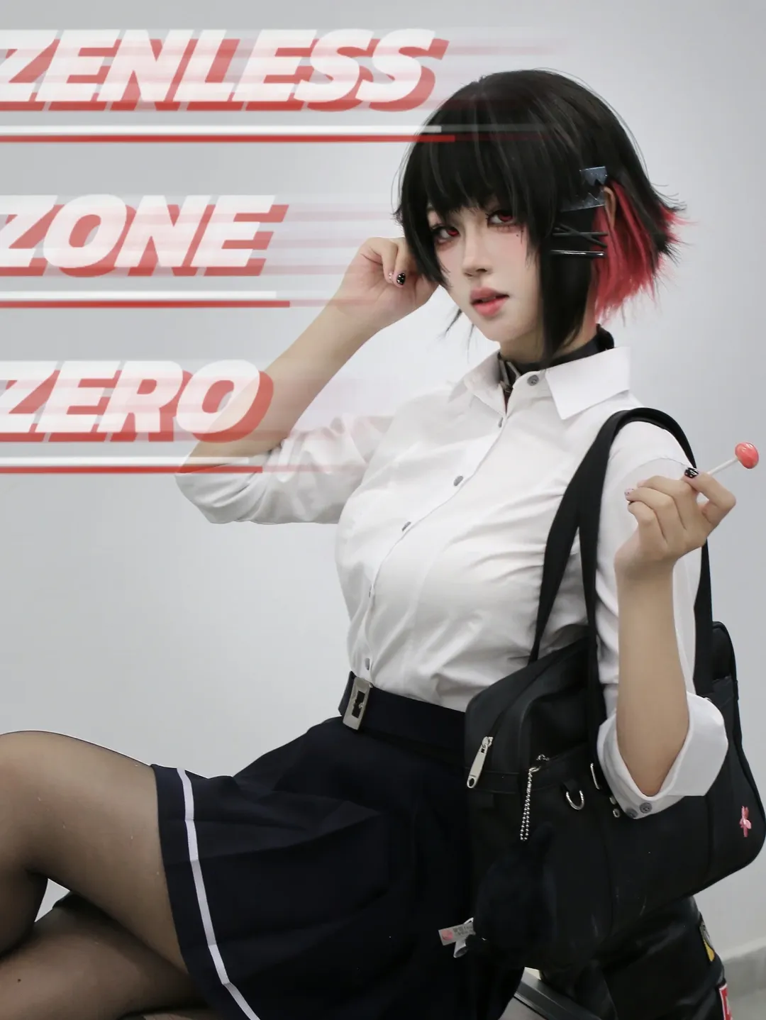 绝区零, 艾莲乔cos, cosplay日常, 黑丝穿搭, 制服cos - 第1张