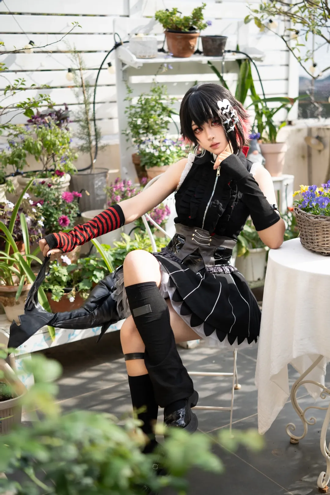 绝区零, 艾莲乔cos, cosplay摄影, 户外人像, 黑丝穿搭