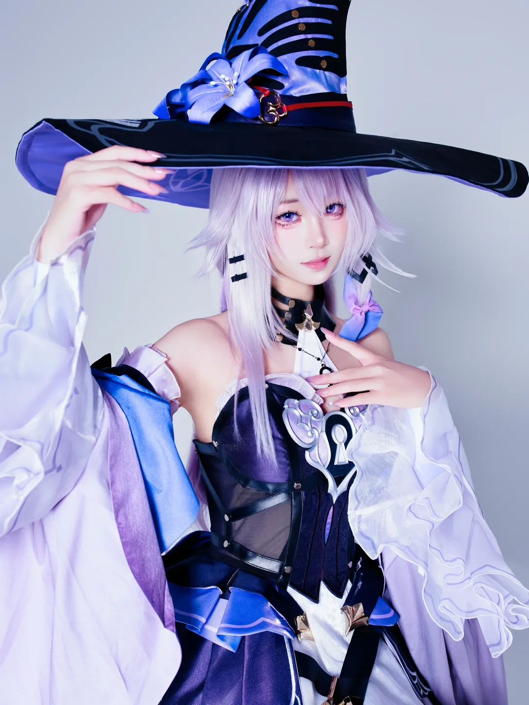 崩坏星穹铁道, 二次元cosplay, 大黑塔cos, 棚拍人像, 魔法帽 - 第1张