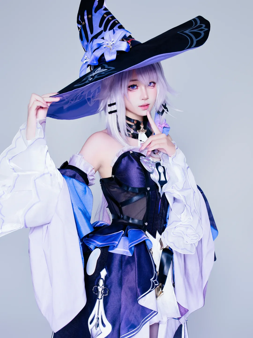崩壞星穹鐵道, 二次元cosplay, 大黑塔cos, 棚拍人像, 魔法帽