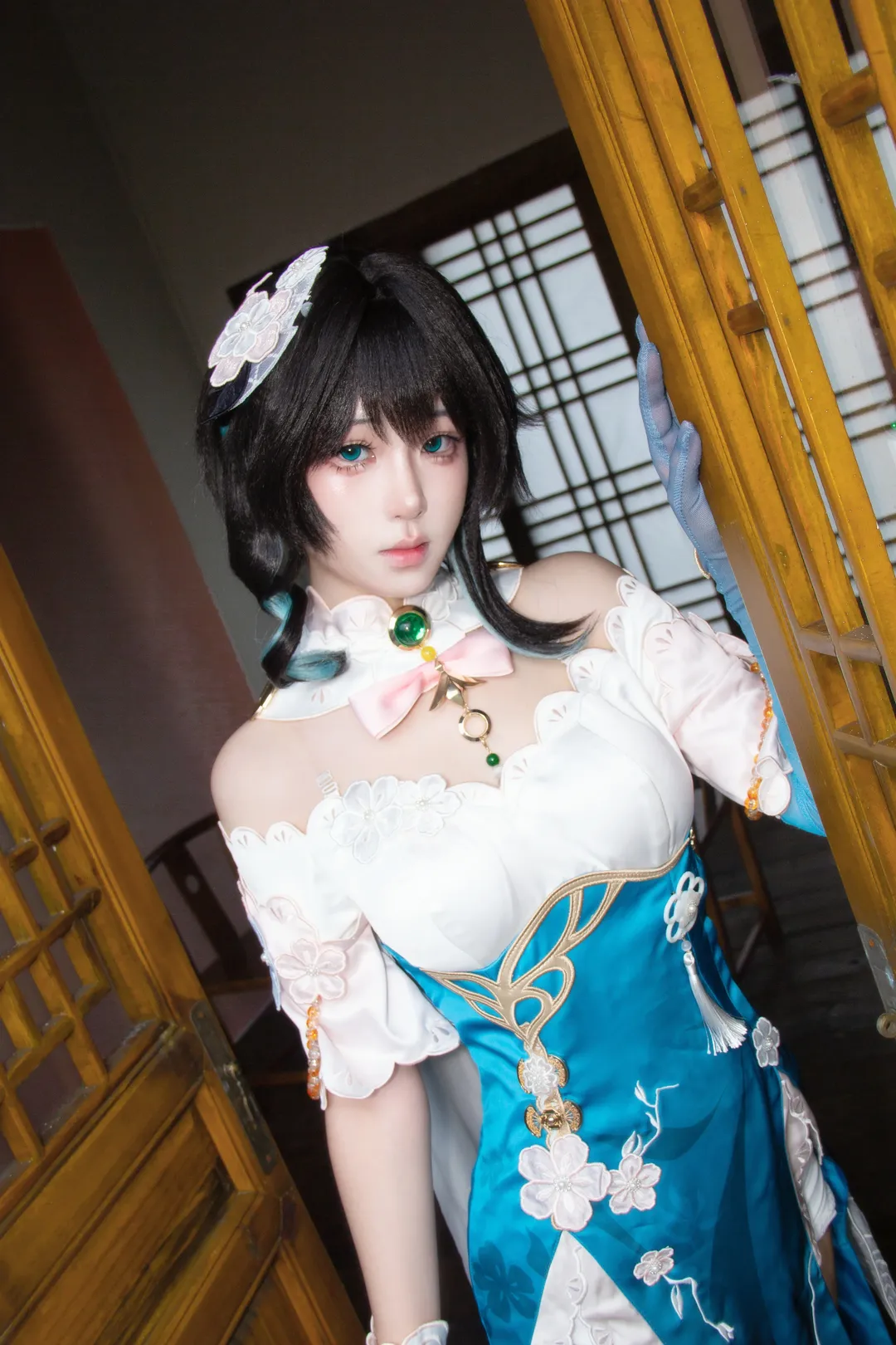 Roleplay, Honkai: Star Rail, Ruan Mei cosplay, Cosplay photography, Chinese style aesthetics