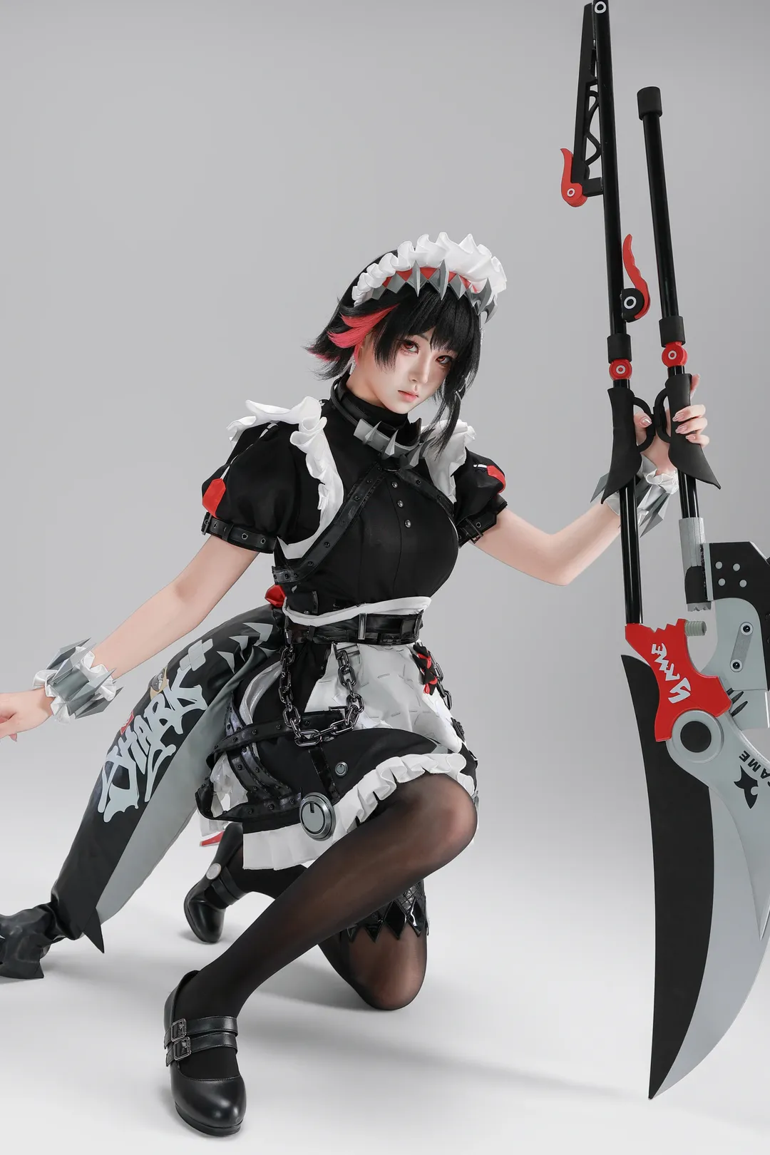 Zenless Zone Zero, Ellen Joe cosplay, Studio photoshoot share, Shark maid, Techwear cosplay