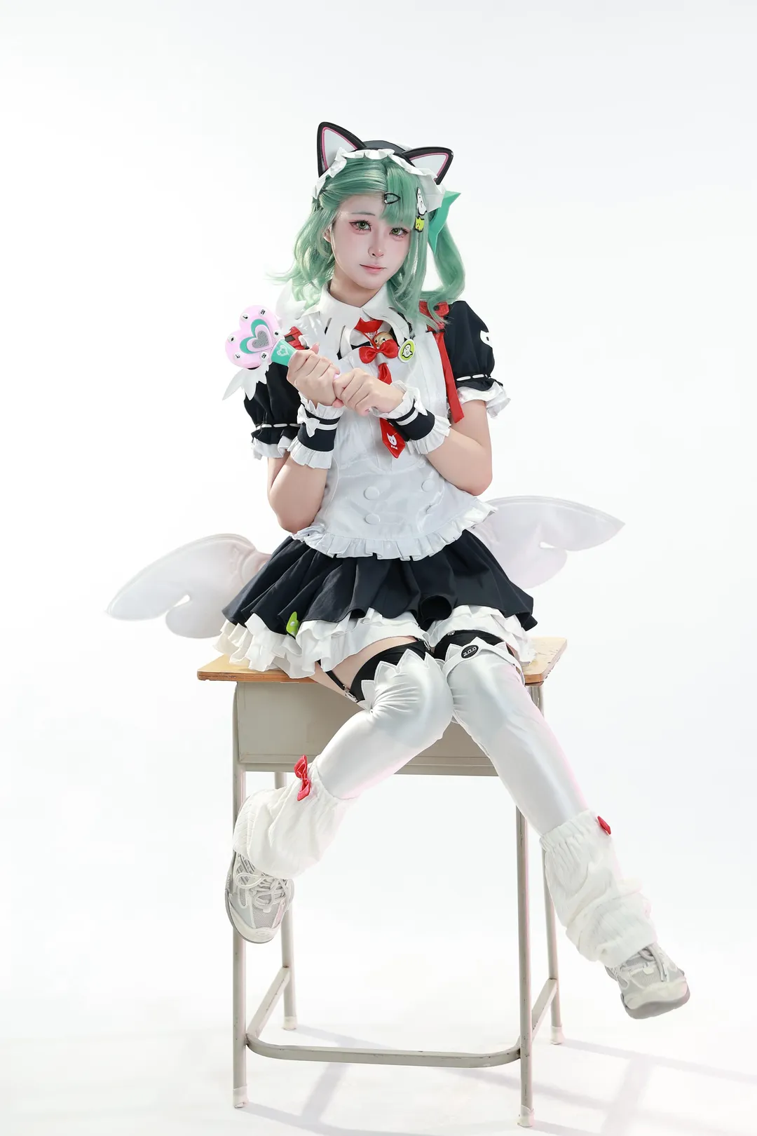绝区零, 动作参考, 千夏cos, cosplay摄影, 白丝穿搭 - 第4张