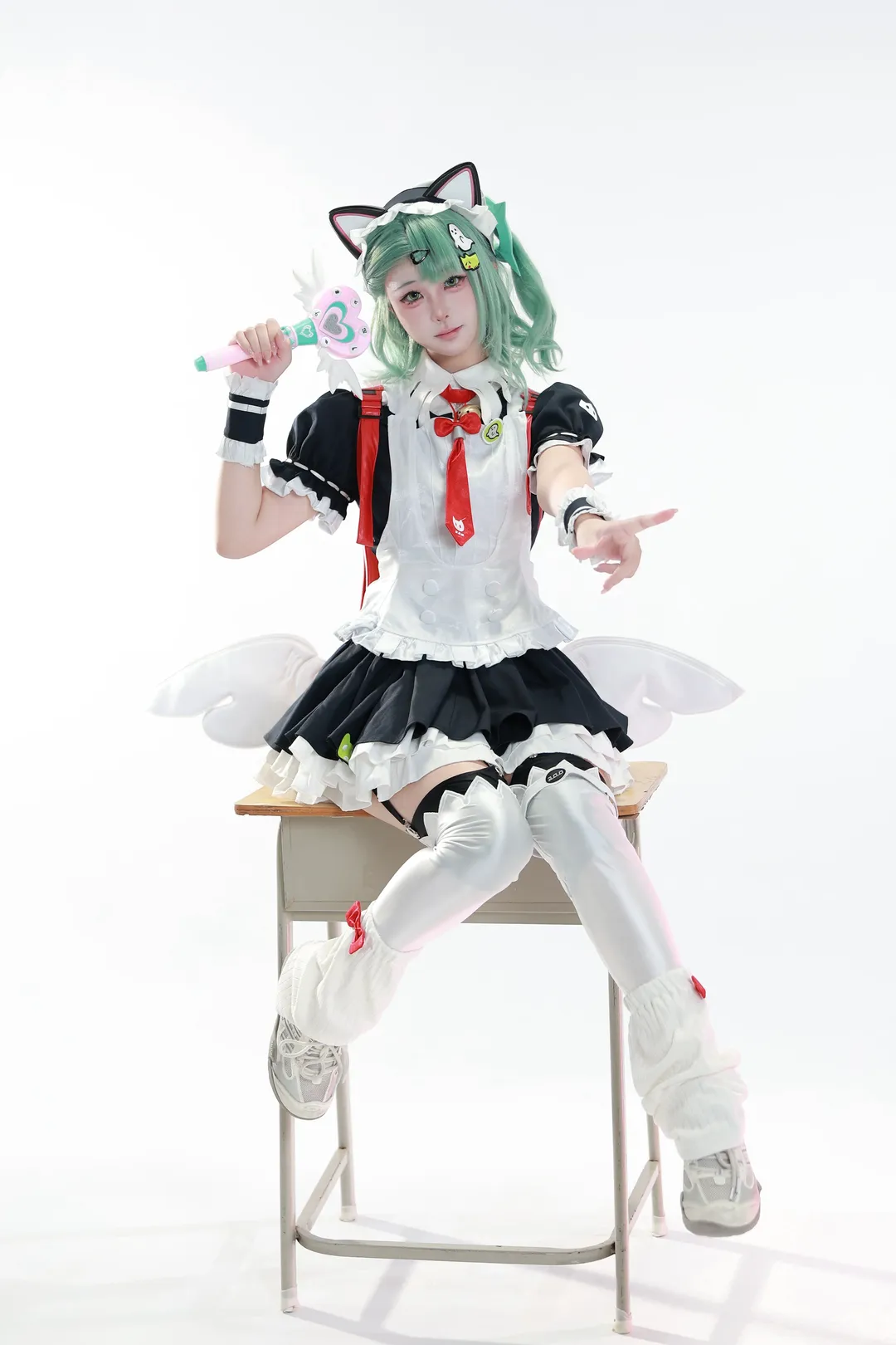 绝区零, 动作参考, 千夏cos, cosplay摄影, 白丝穿搭 - 第8张
