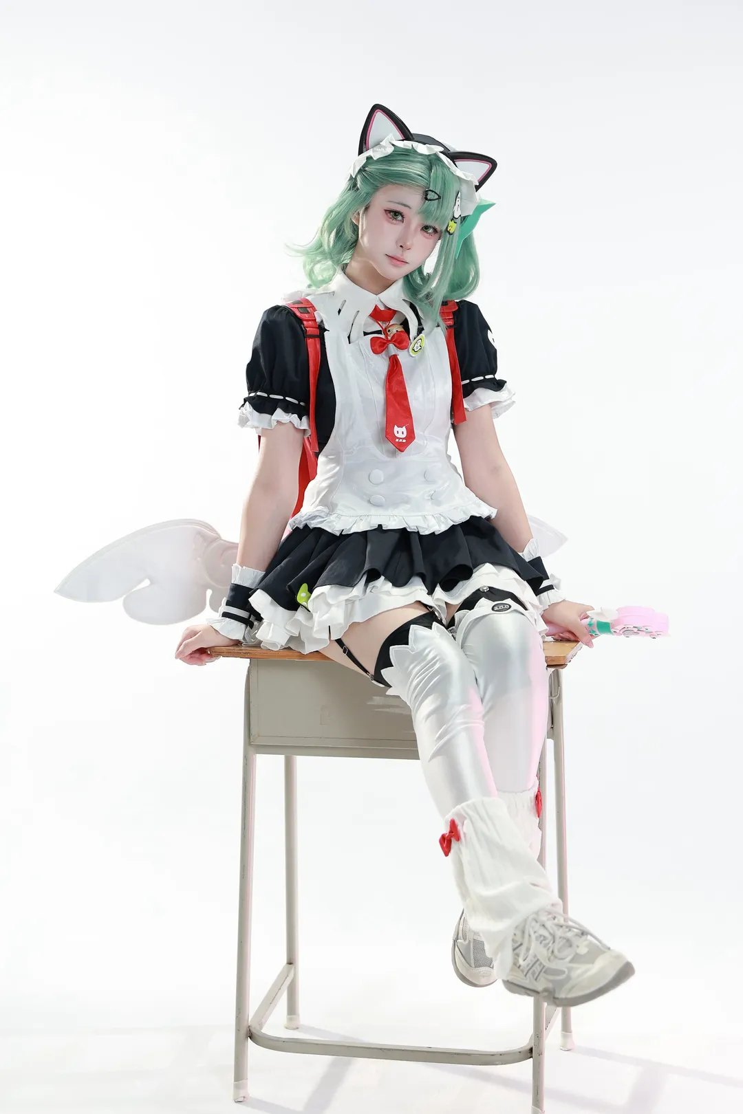 绝区零, 动作参考, 千夏cos, cosplay摄影, 白丝穿搭 - 第9张