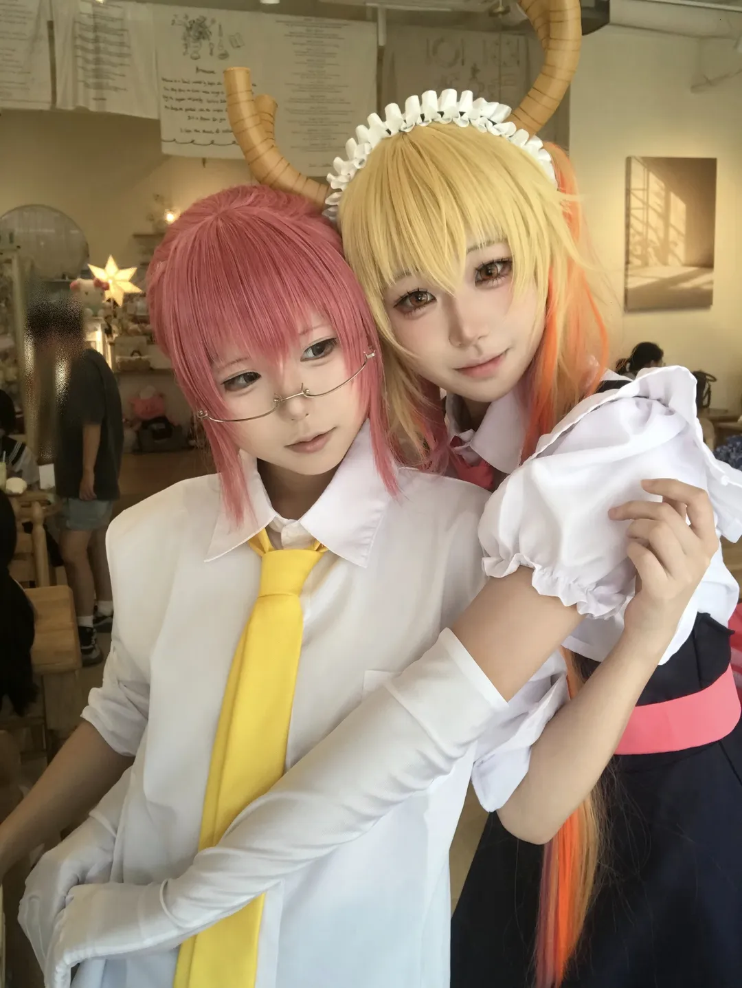 双人角色扮演, 小林家的龙女仆, 咖啡厅摄影, 小林cos, 托尔cos