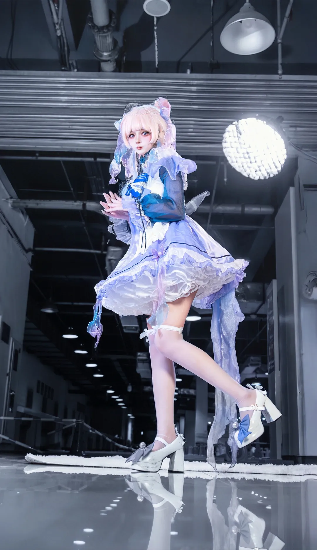 漫展返图, Cosplay摄影, 原神cosplay, 白丝高跟, 美腿穿搭