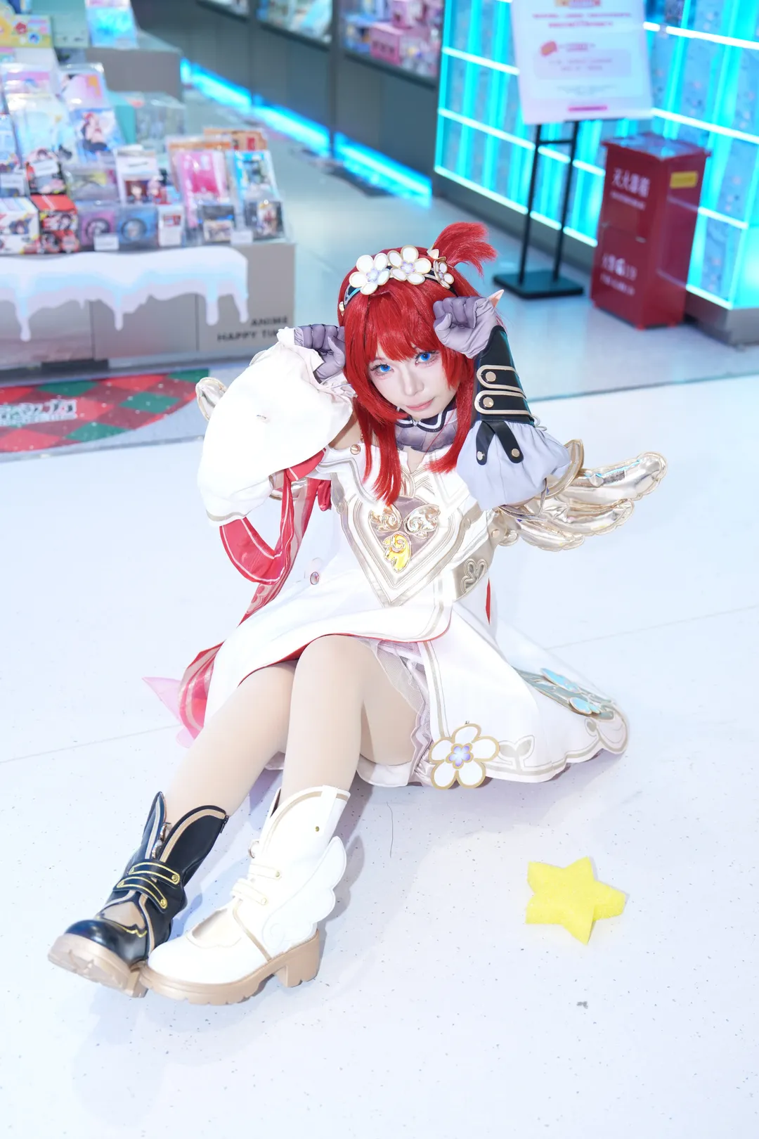 Honkai: Star Rail, Cute girl, Tribbie cosplay, White stockings, Chrysos Heirs - Image 8