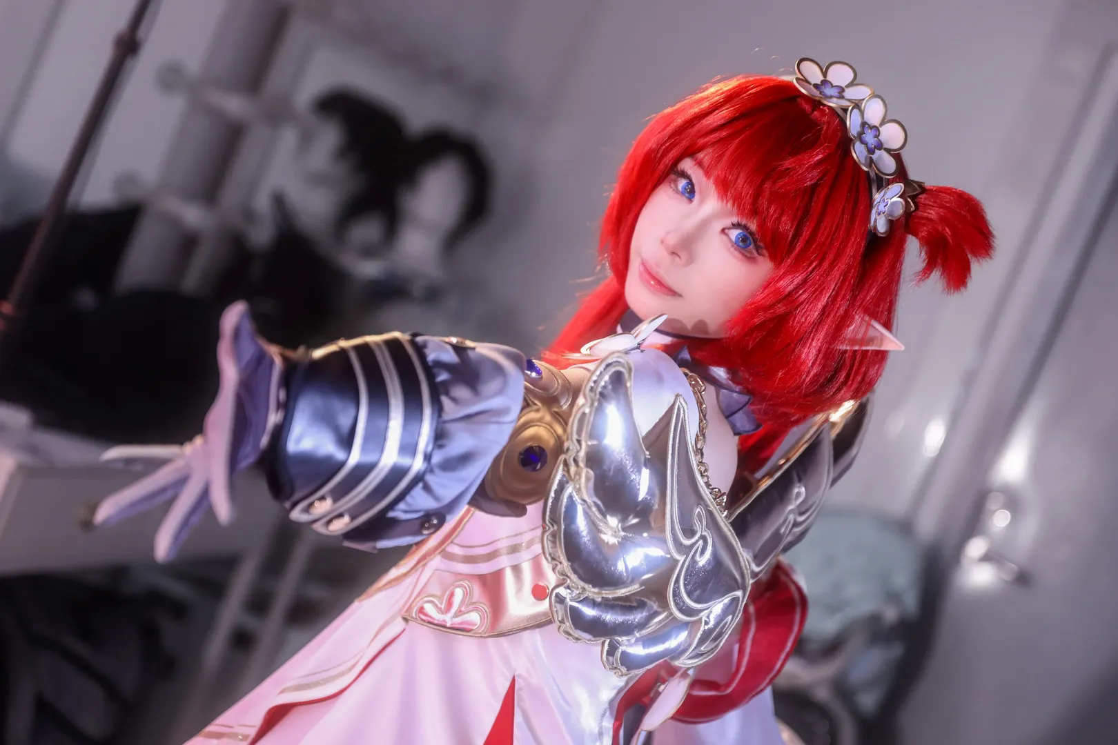 崩壞星穹鐵道, 翁法羅斯, 緹寶cos, cosplay場照, 白色絲襪cos - 第2張