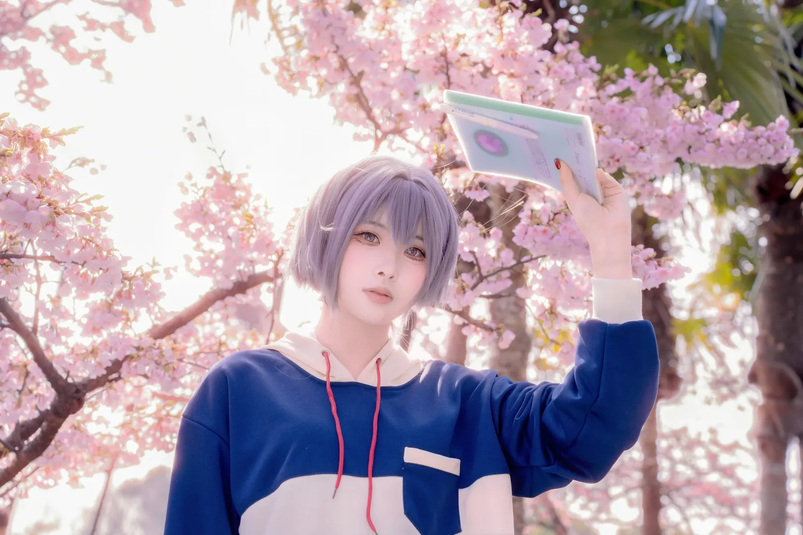 Cosplay location shoot, BanG Dream! It's MyGO!!!!!, Takamatsu Tomori cosplay, Haruhikage, Cherry blossom forest