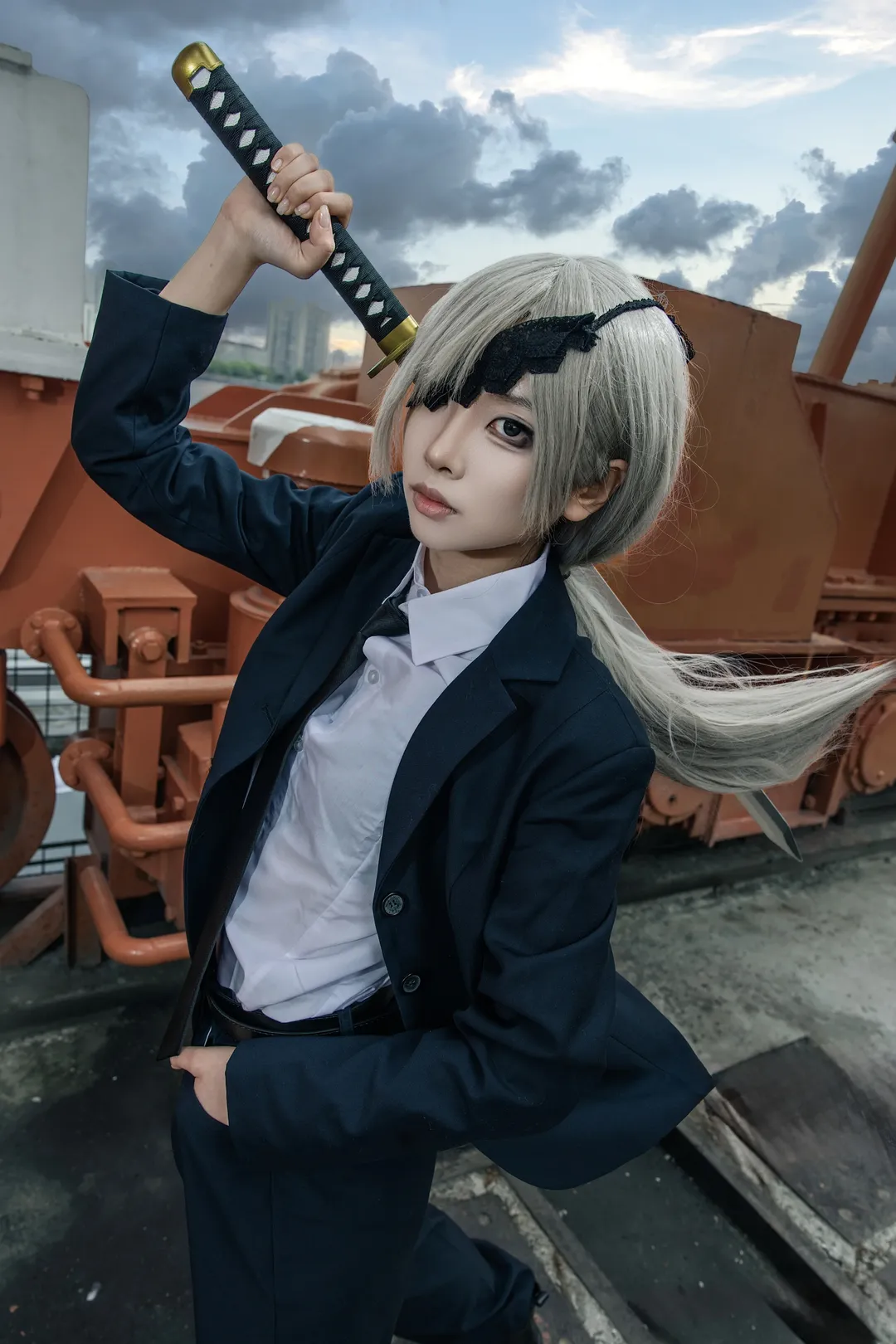 工业风, 电锯人, cosplay正片, 女coser, 光熙cos - 第1张