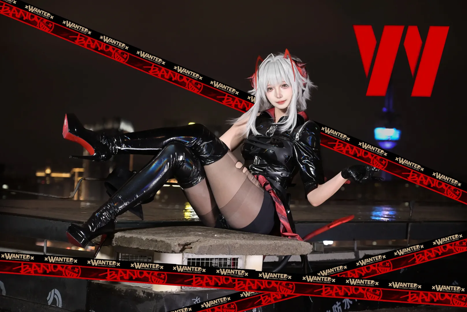明日方舟, 黑丝, Wcos, 夜景外拍, 胶衣 - 第1张