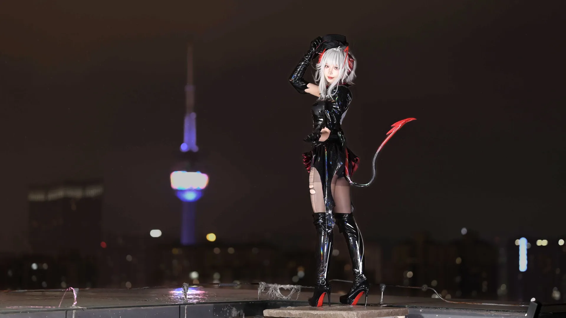 明日方舟, 黑丝, Wcos, 夜景外拍, 胶衣 - 第2张