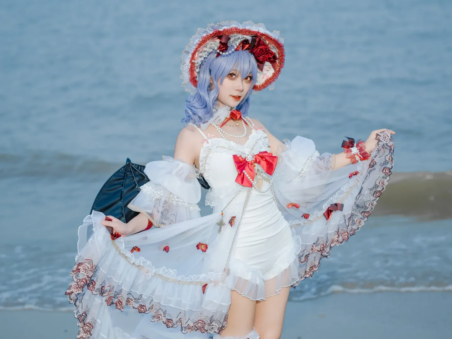 東方Project, ロリータ, レミリアコスプレ, 二次元コスプレ, 夏の海辺