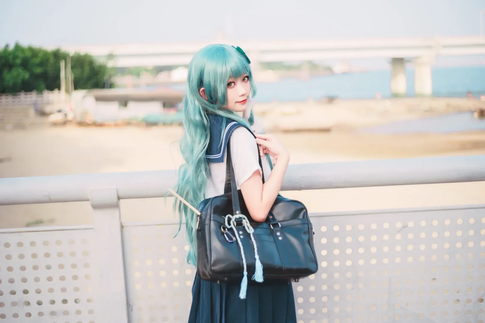东方Project, JK制服, 白丝, 东风谷早苗cos, 水手服 - 第3张