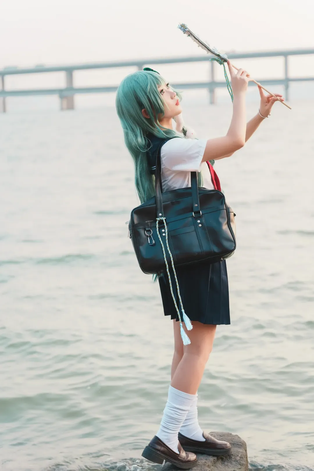 东方Project, JK制服, 白丝, 东风谷早苗cos, 水手服 - 第7张