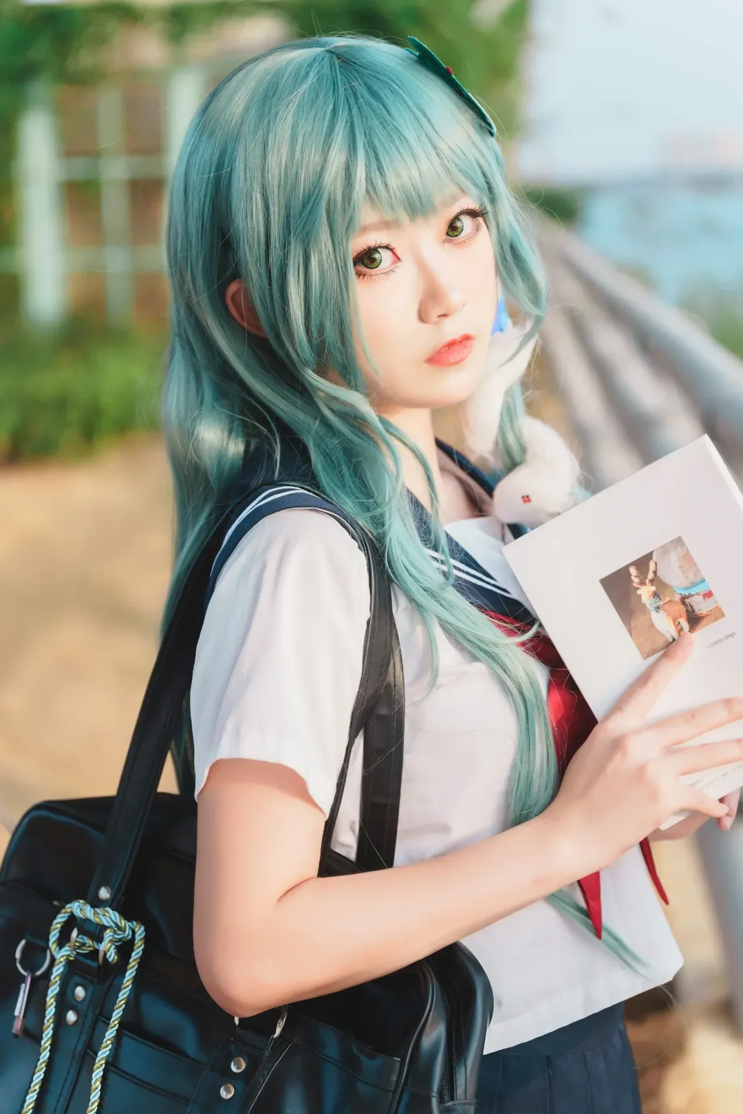 东方Project, JK制服, 白丝, 东风谷早苗cos, 水手服 - 第8张