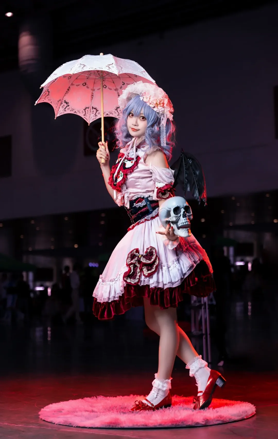 東方Project, レミリアコスプレ, イベント写真, ゴシック・ロリータ, レースソックス - 1枚目