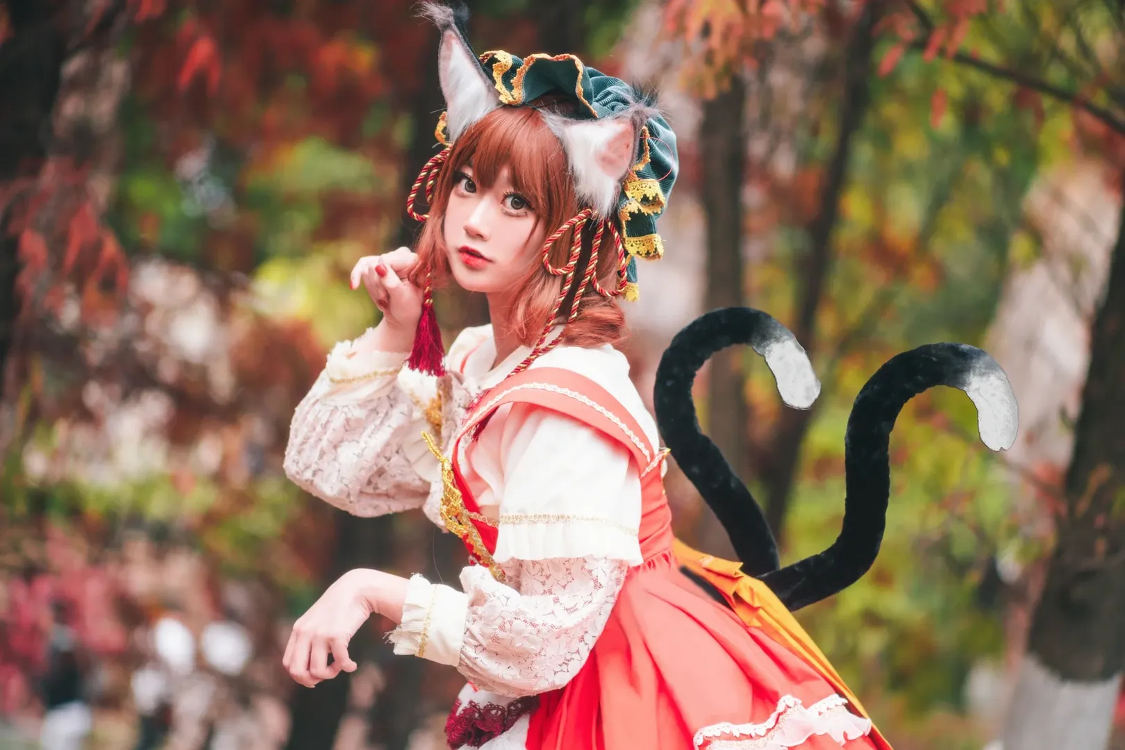 cosplay, 东方Project, 白丝, 猫娘, 橙cos - 第5张