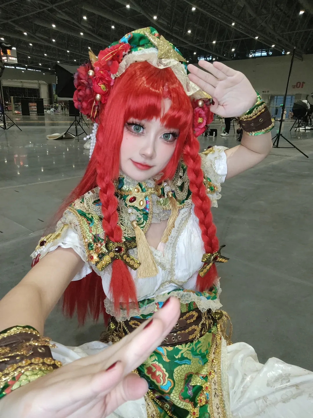 cosplay, 东方project, 漫展, 红发双马尾, 红美铃cos - 第1张