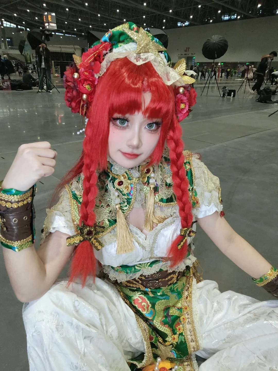 cosplay, 东方project, 漫展, 红发双马尾, 红美铃cos - 第2张