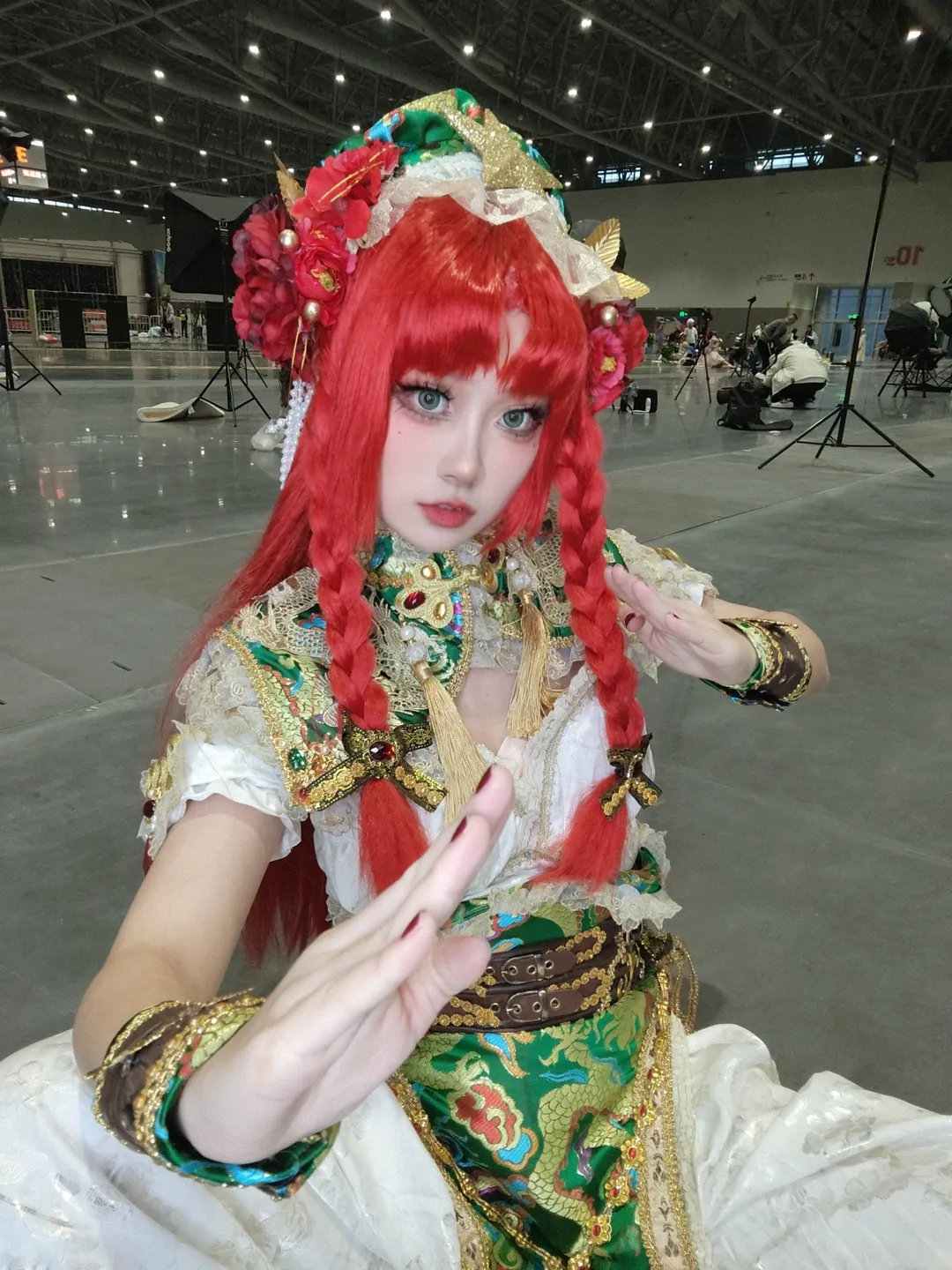 cosplay, 东方project, 漫展, 红发双马尾, 红美铃cos - 第6张