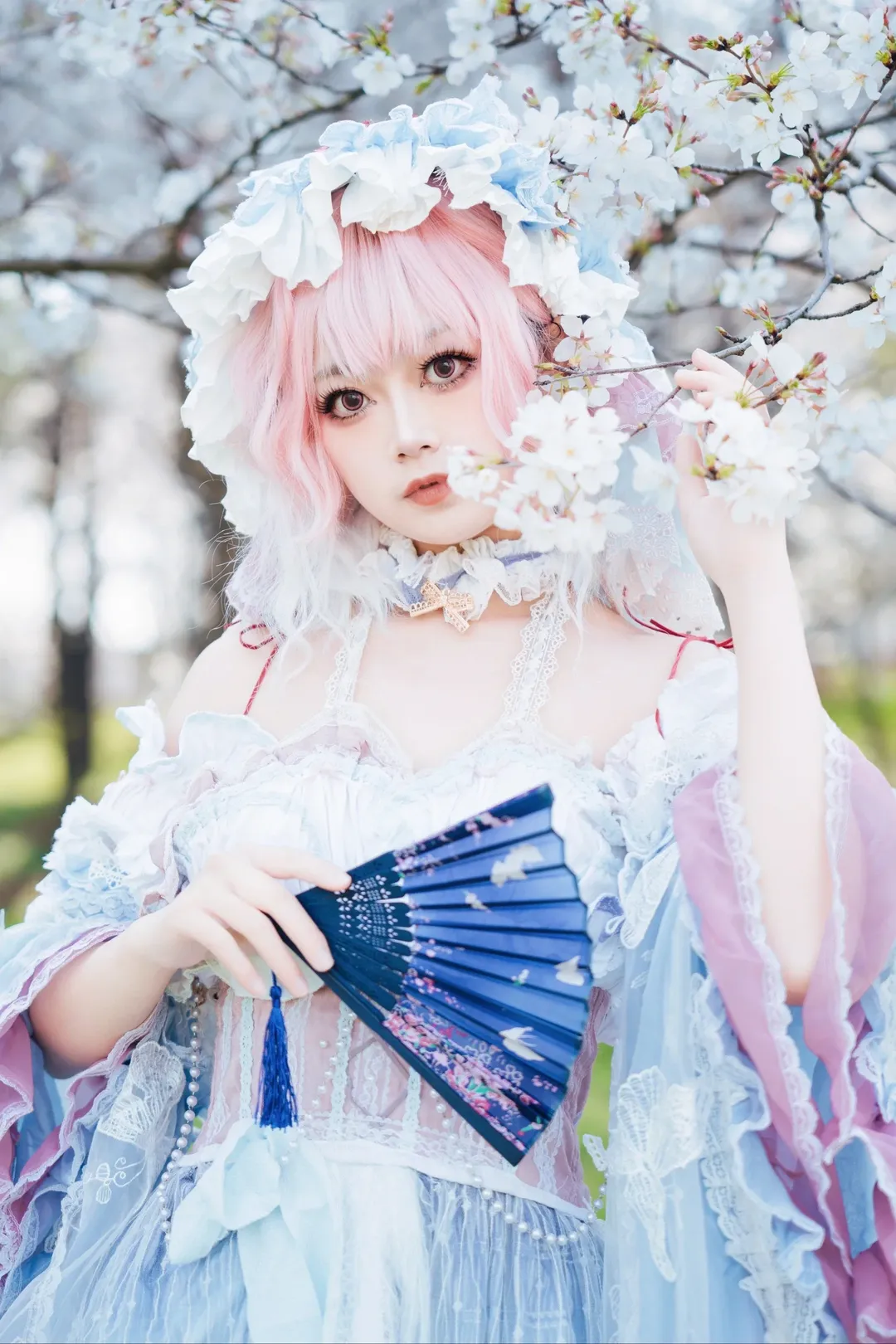 東方Project, 西行寺幽々子コスプレ, 桜フォトグラフ, ハイキー撮影, 東湖の屋外撮影 - 5枚目