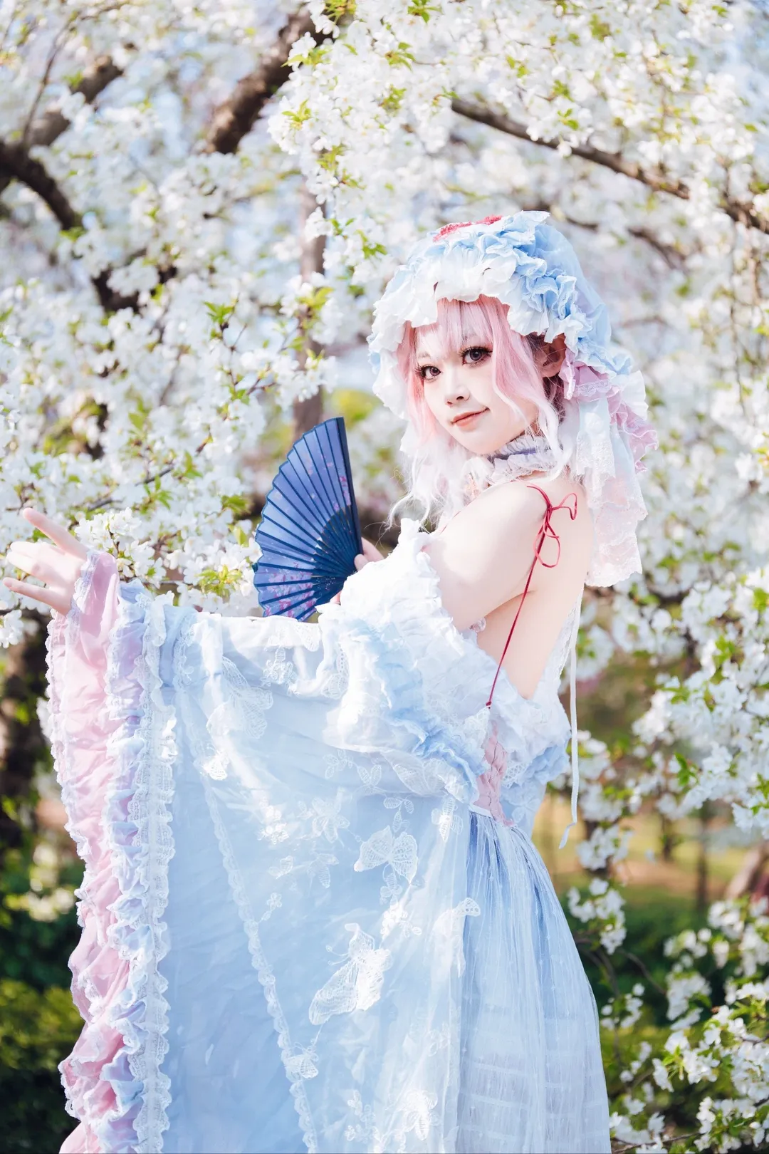 東方Project, 西行寺幽々子コスプレ, 桜フォトグラフ, ハイキー撮影, 東湖の屋外撮影 - 9枚目