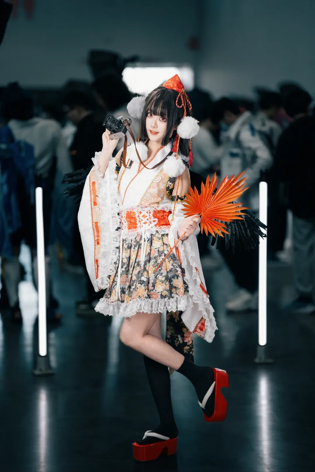 东方project, 漫展场照, 射命丸文cos, 黑丝, cosplay摄影 - 第1张