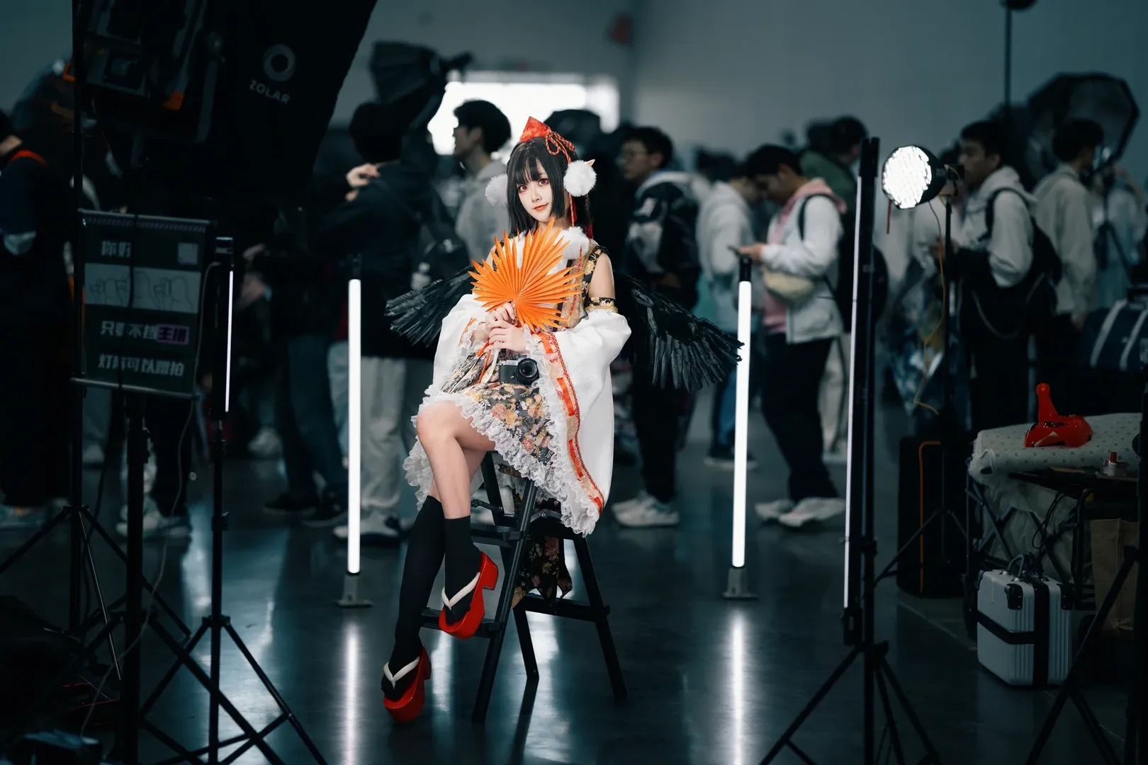 东方project, 漫展场照, 射命丸文cos, 黑丝, cosplay摄影 - 第11张