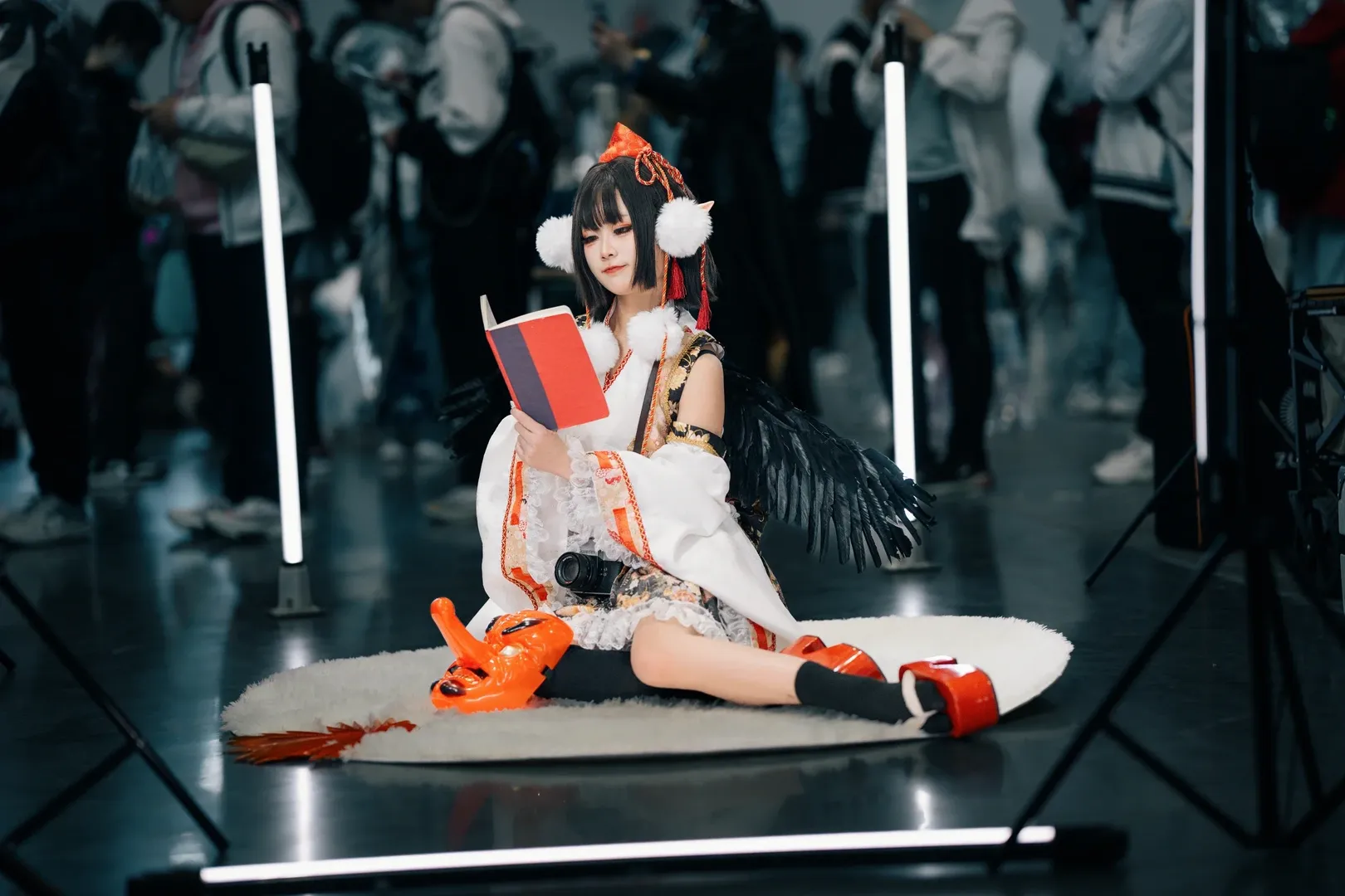 东方project, 漫展场照, 射命丸文cos, 黑丝, cosplay摄影 - 第12张