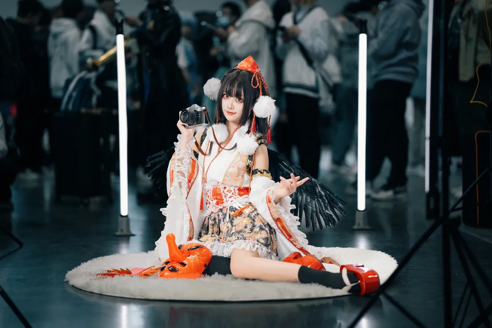 东方project, 漫展场照, 射命丸文cos, 黑丝, cosplay摄影 - 第16张